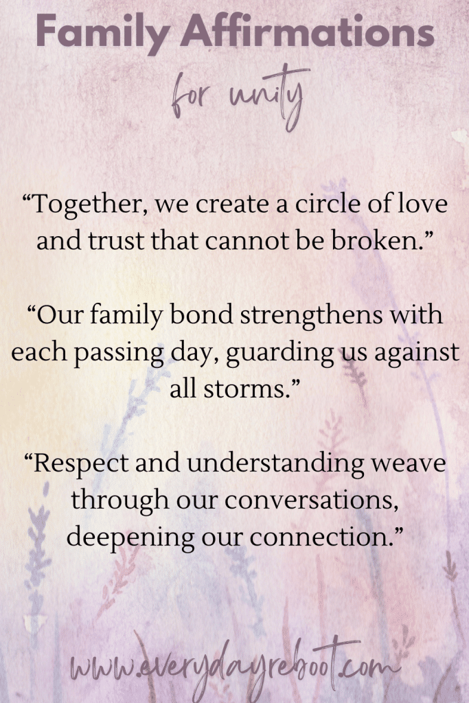 Family Affirmations for Unity